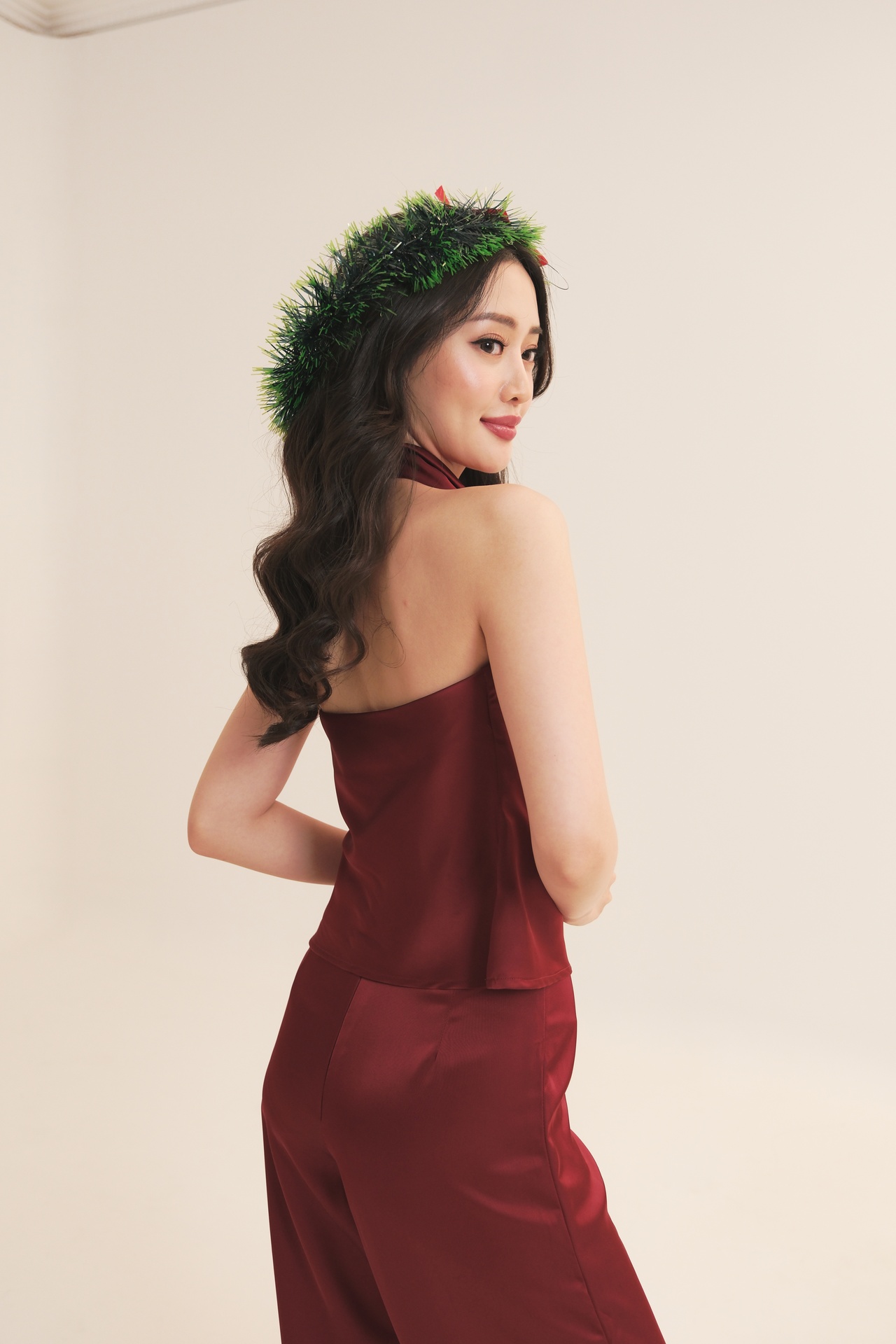 Voila Satin Top (Christmas Edition)