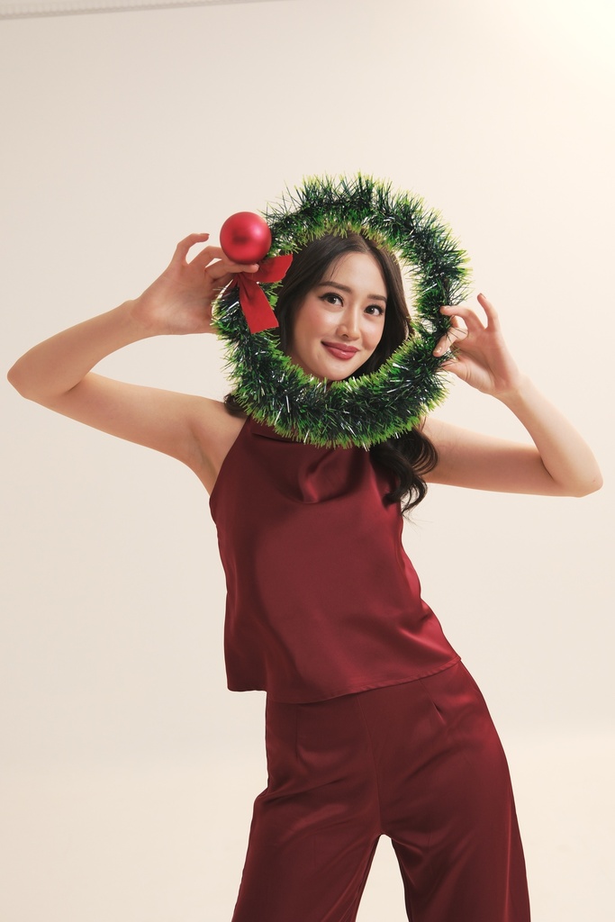 Voila Satin Top (Christmas Edition)