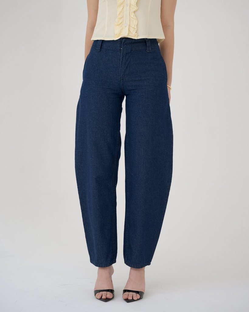 [INS99-0001-BLUE/S] Bree Barrel Denim Pants (S)