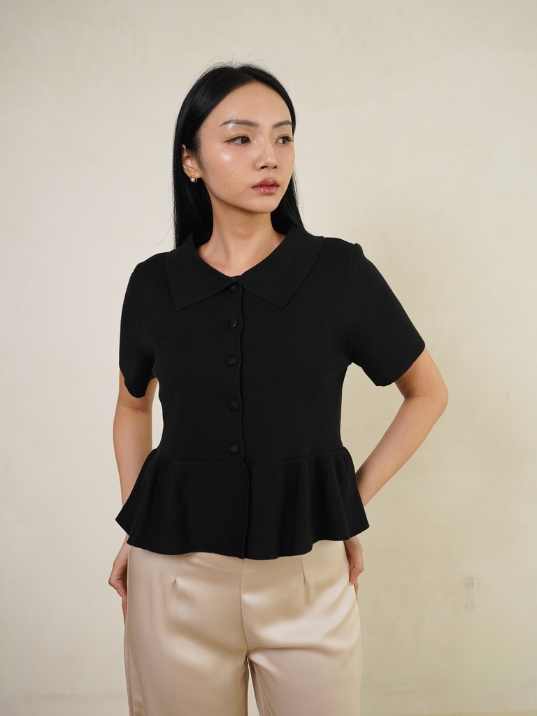 [INS03-0005-BLACK/ALL] Olivia Knit Top (BLACK)