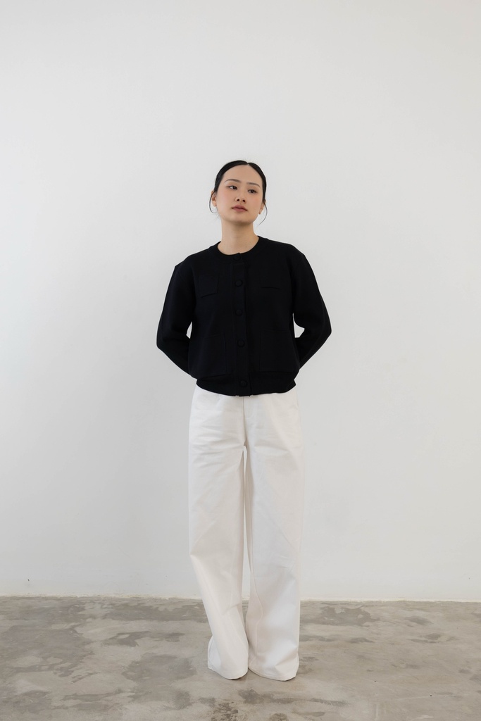 [INS03-0022-BLACK/ALL] Gianna Knit Outer (BLACK)