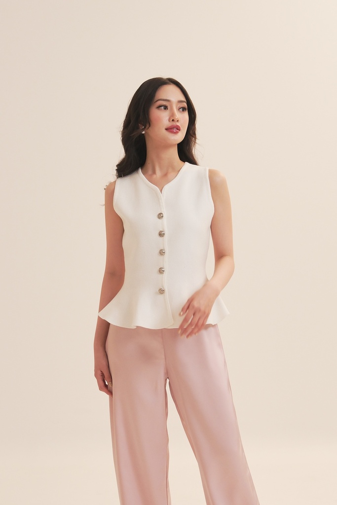 [INS03-0027-IVORY] Claire Knit Top