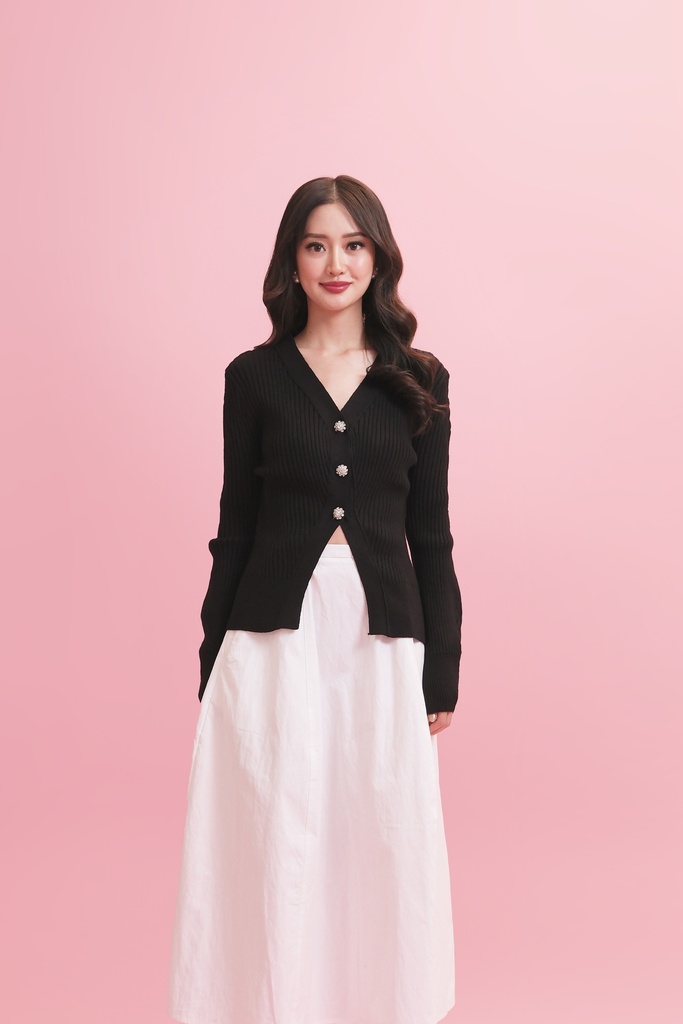 [INS03-0029-BLACK] Samantha Knit Top