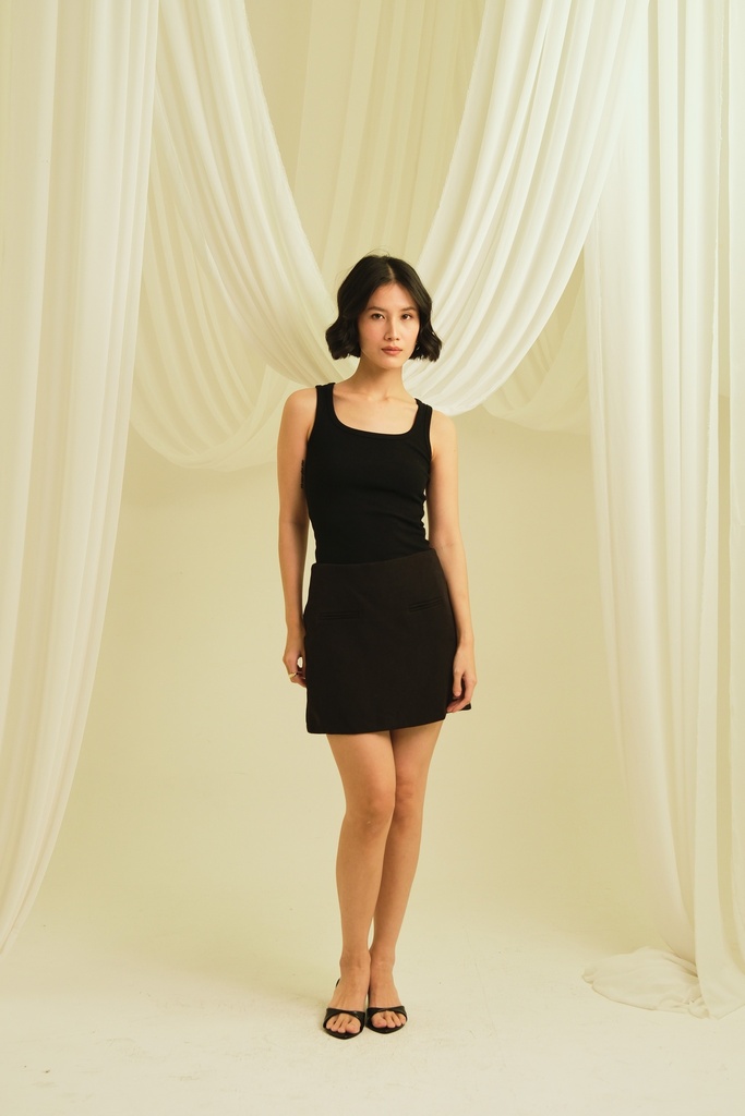 [INS98-0016-BLACK/S] Karin Skirt (BLACK, S)