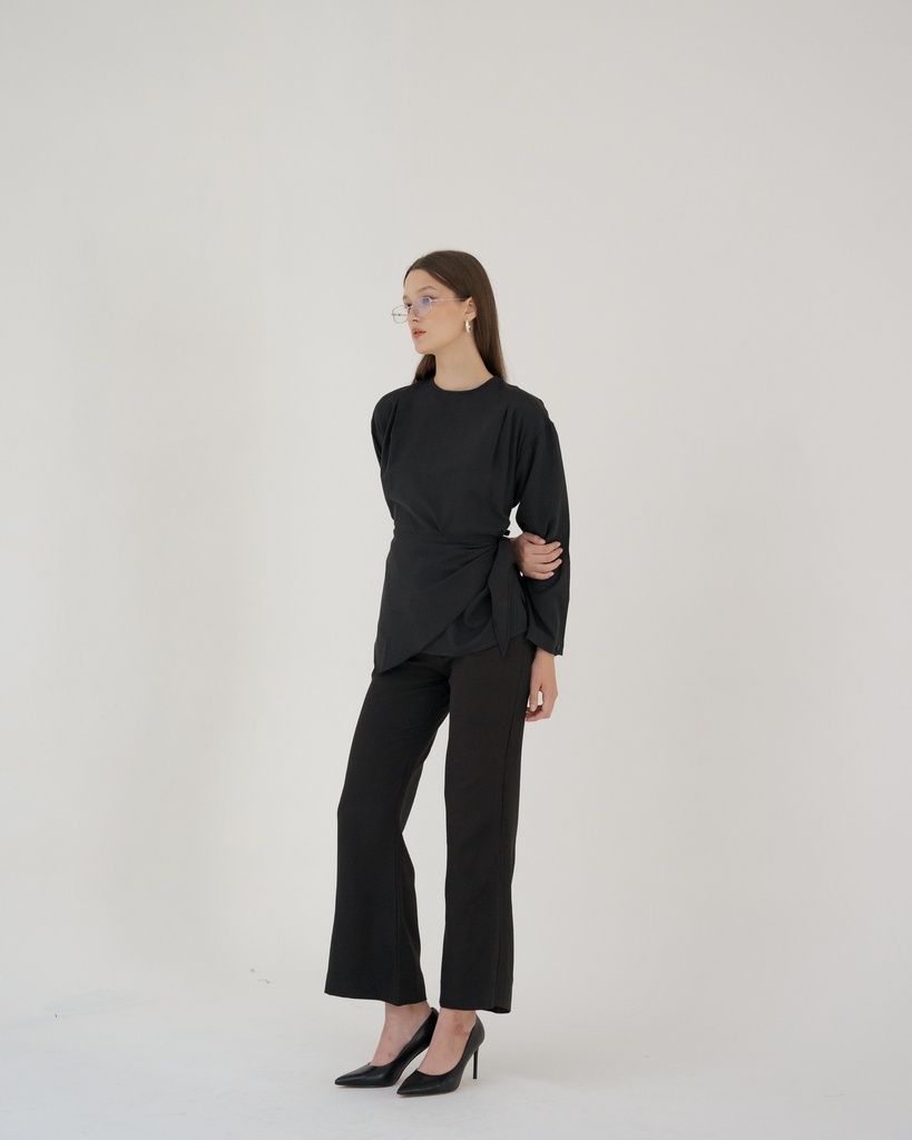 [INS98-0021-BLACK/S] Yura Flare Pants (BLACK, S)
