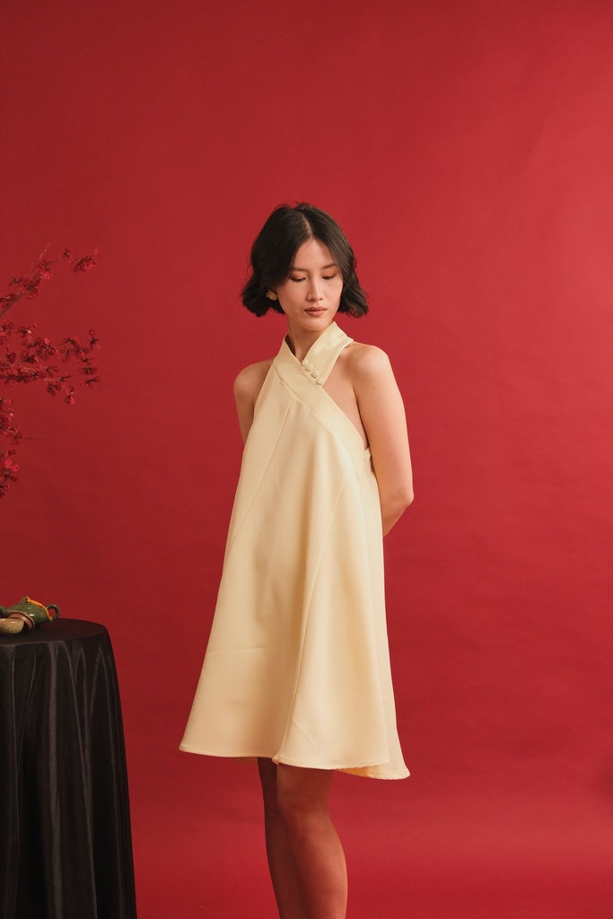 [INS98-0022-EO/XS] Peony Dress (ESPRESSO, XS)