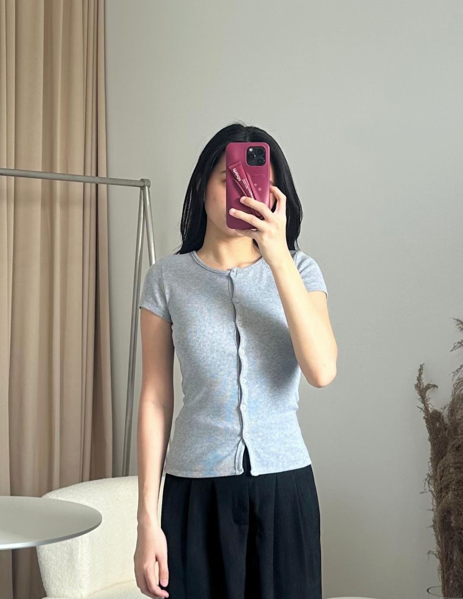 [INS02-0003-BLACK] Bella Ribbed Top