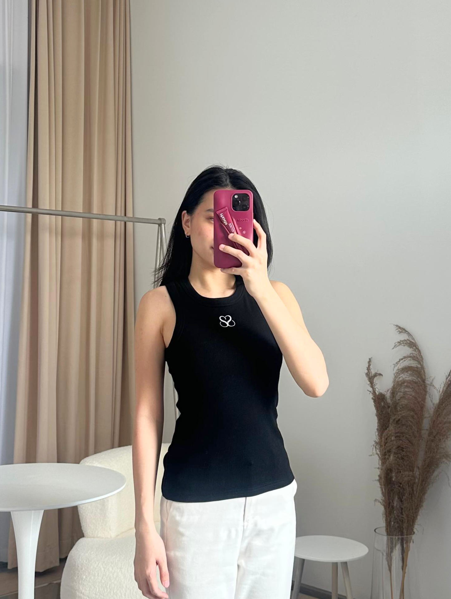 [INS02-0001-BLACK] Inessa Ribbed Top