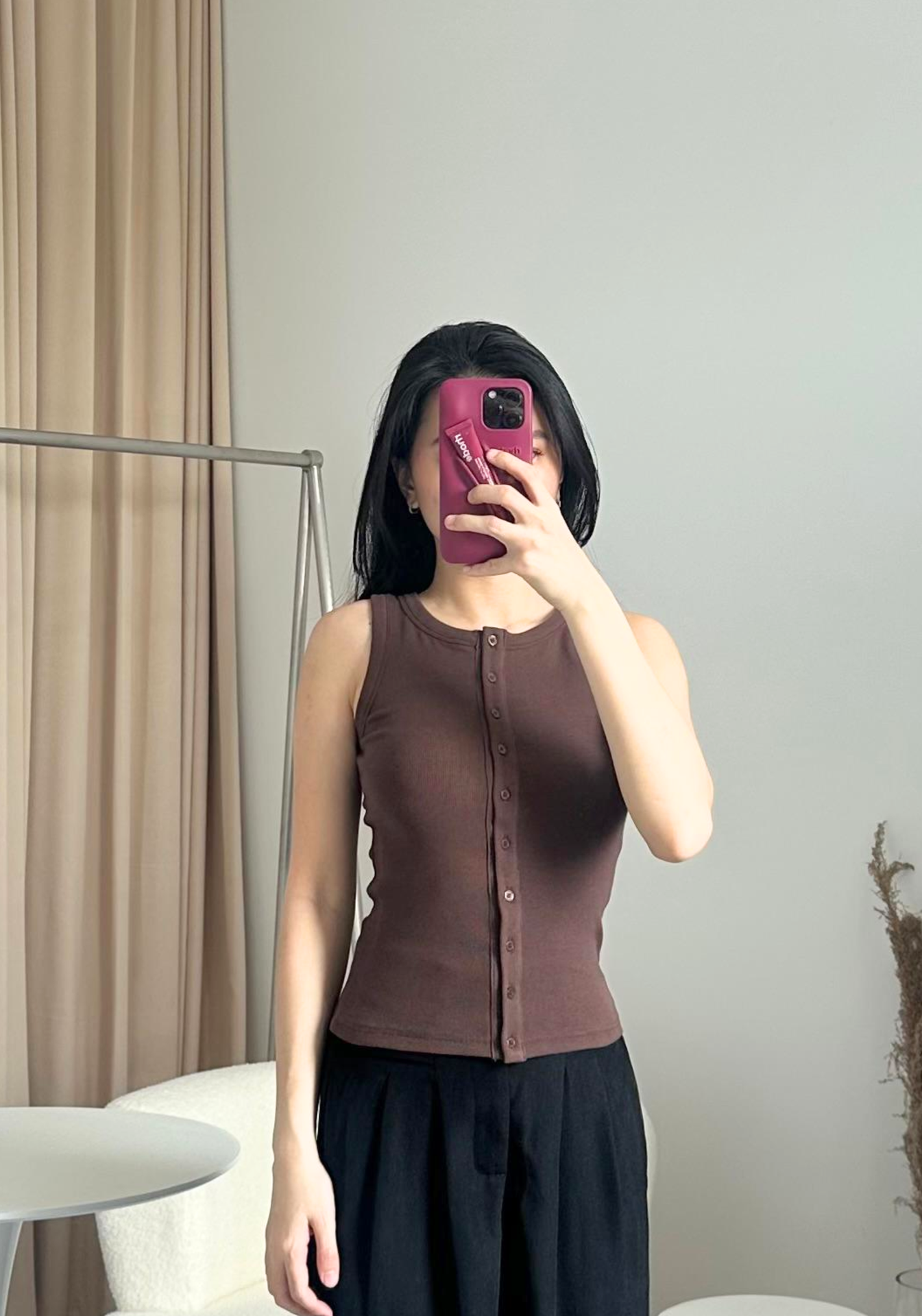 [INS02-0004-BLACK] Arin Ribbed Top