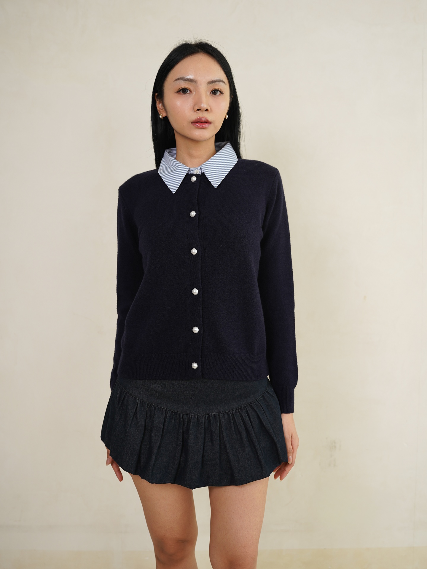 [INS04-0001-NAVY] Brooklyn Knit Cardigan