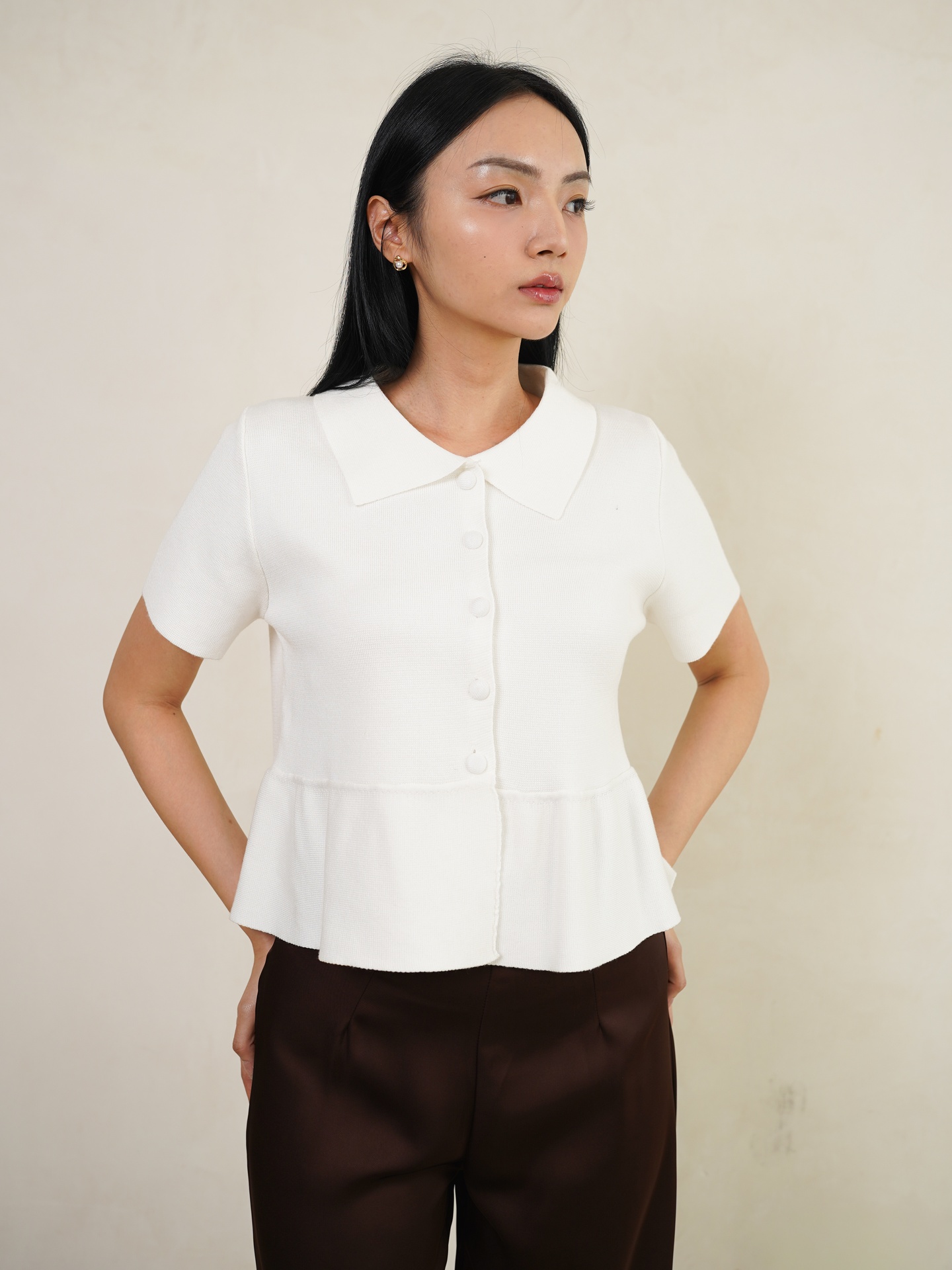 [INS03-0005-BLACK] Olivia Knit Top