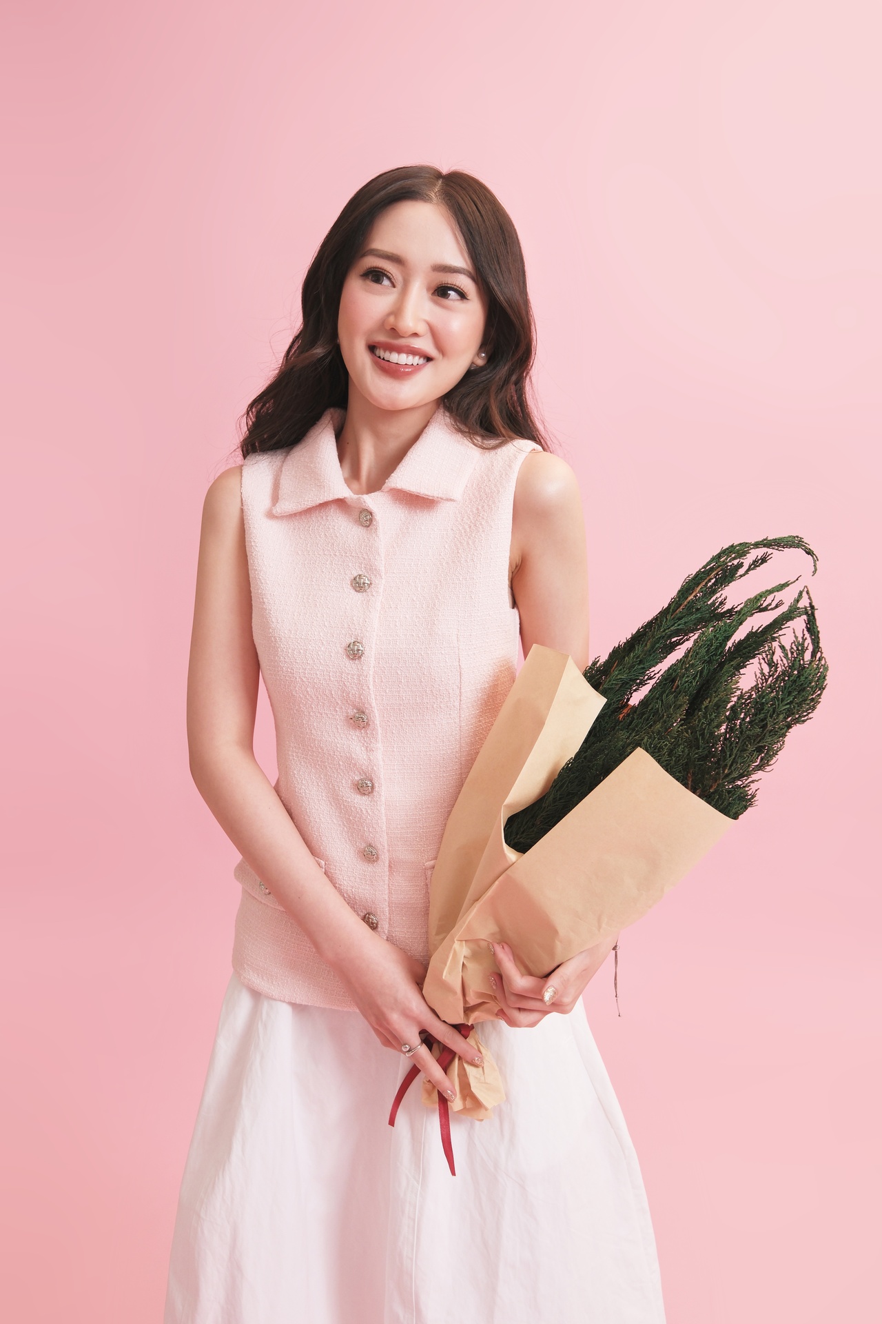 [INS03-0009-PINK] Eleanor Tweed Top