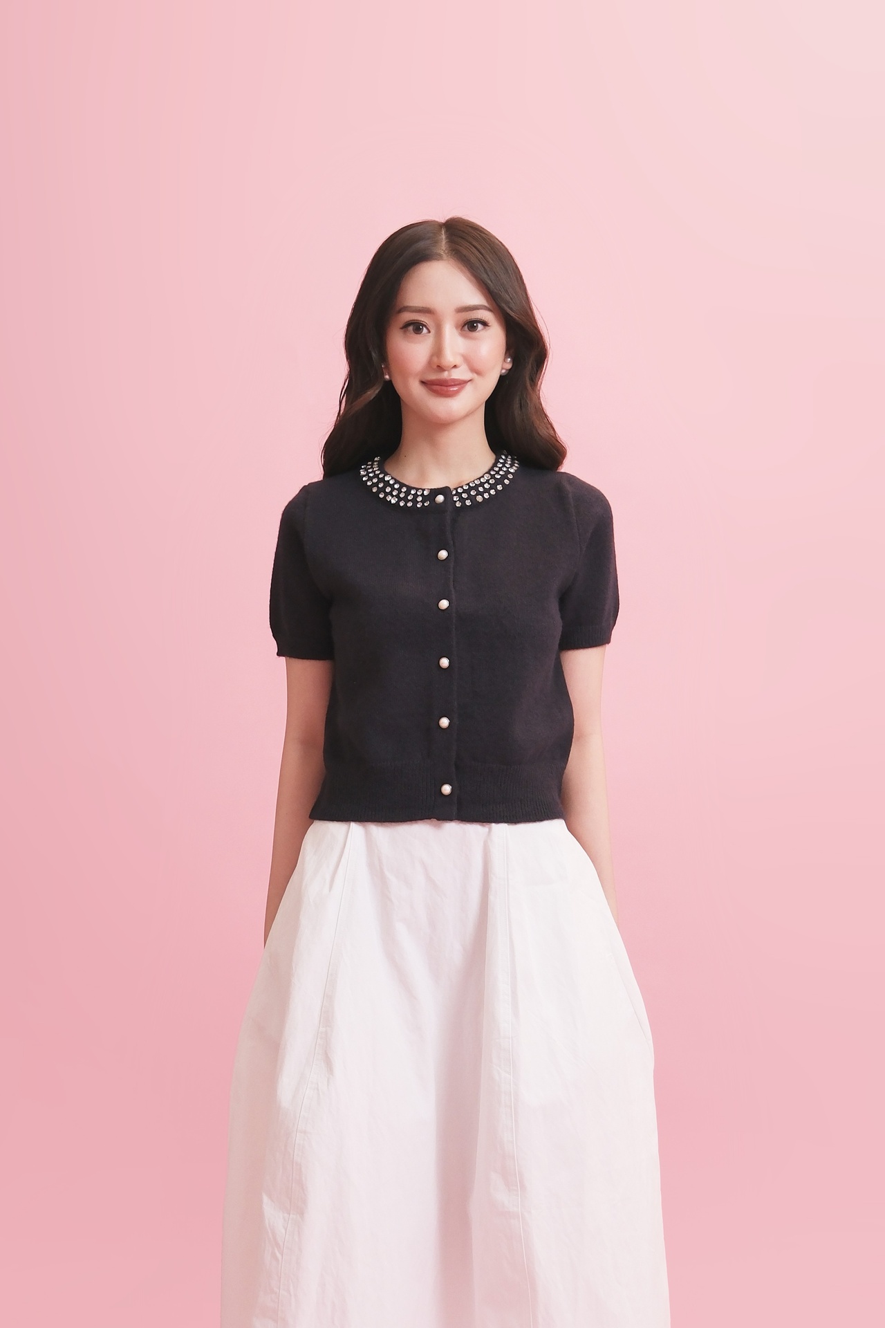 [INS03-0018-BK] Audrey Knit Top