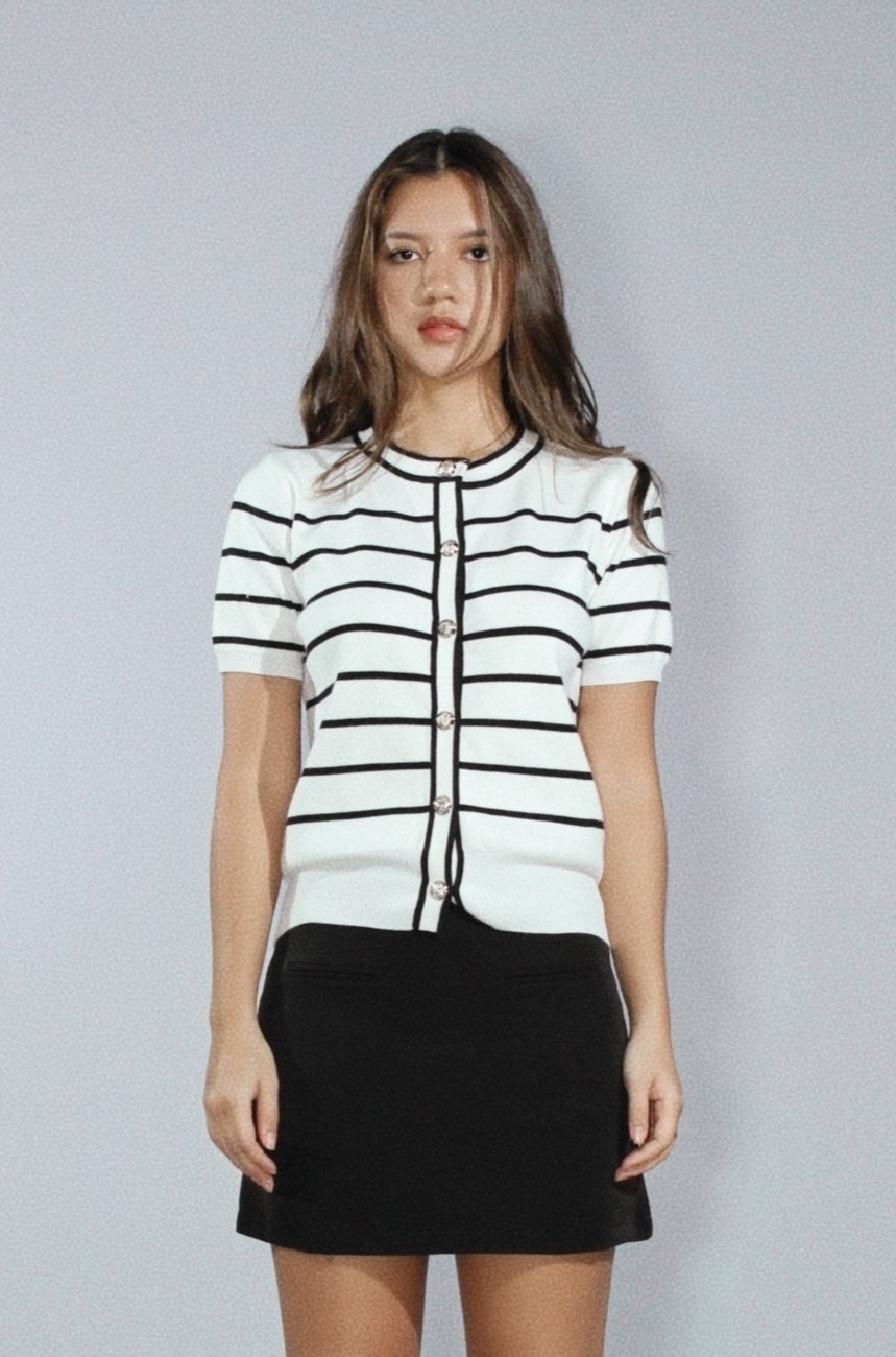 [INS03-0021-WHITE/ALL] Chloe Knit Top