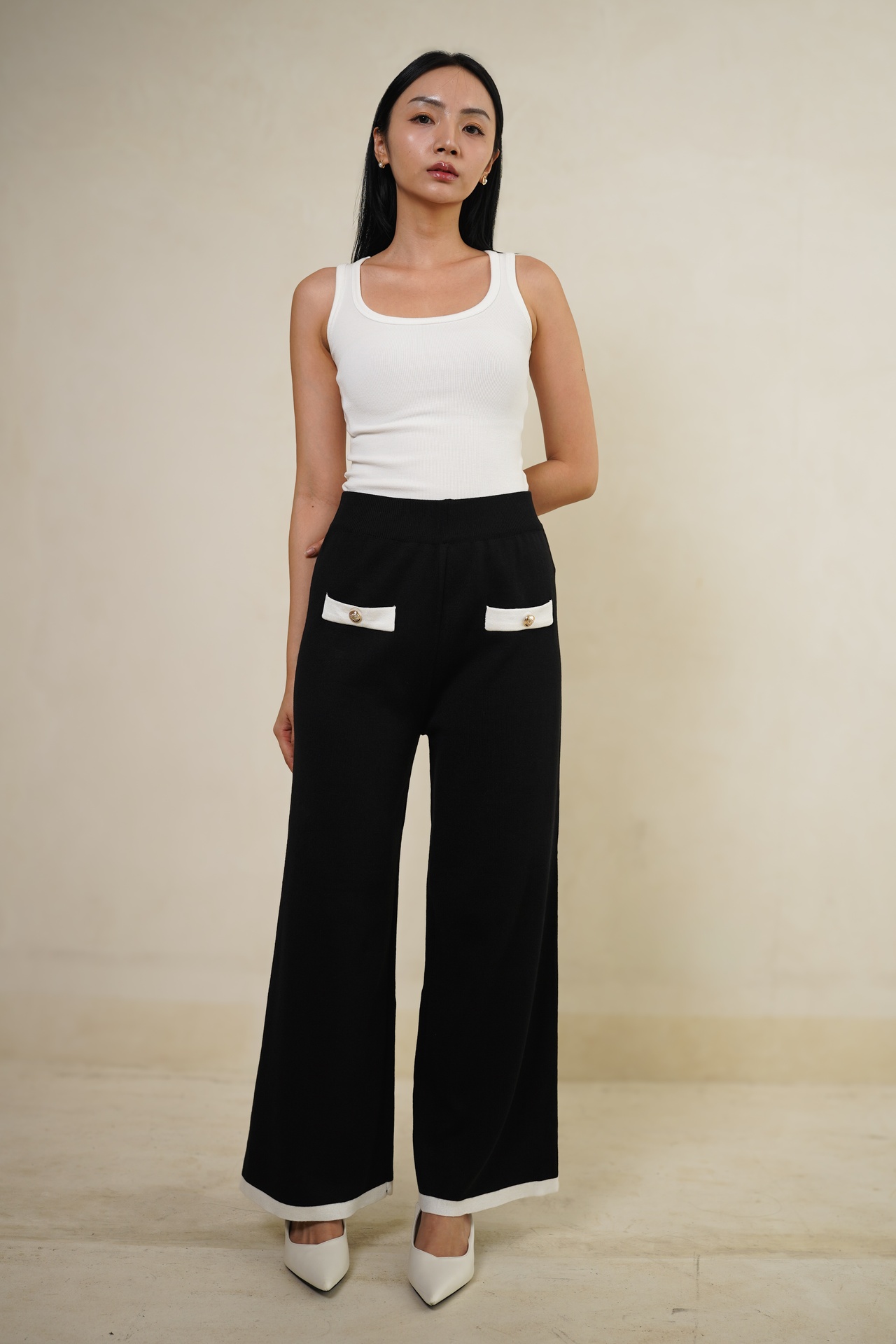 [INS03-0033-BLACK/ALL] Callya Knit Pants