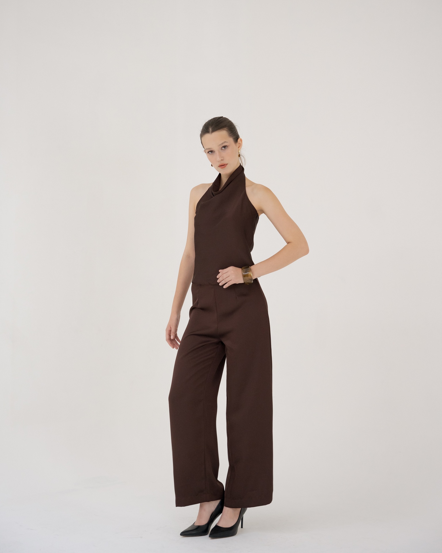 [INS98-0006-CHAMPAGNE] Voila Satin Pants