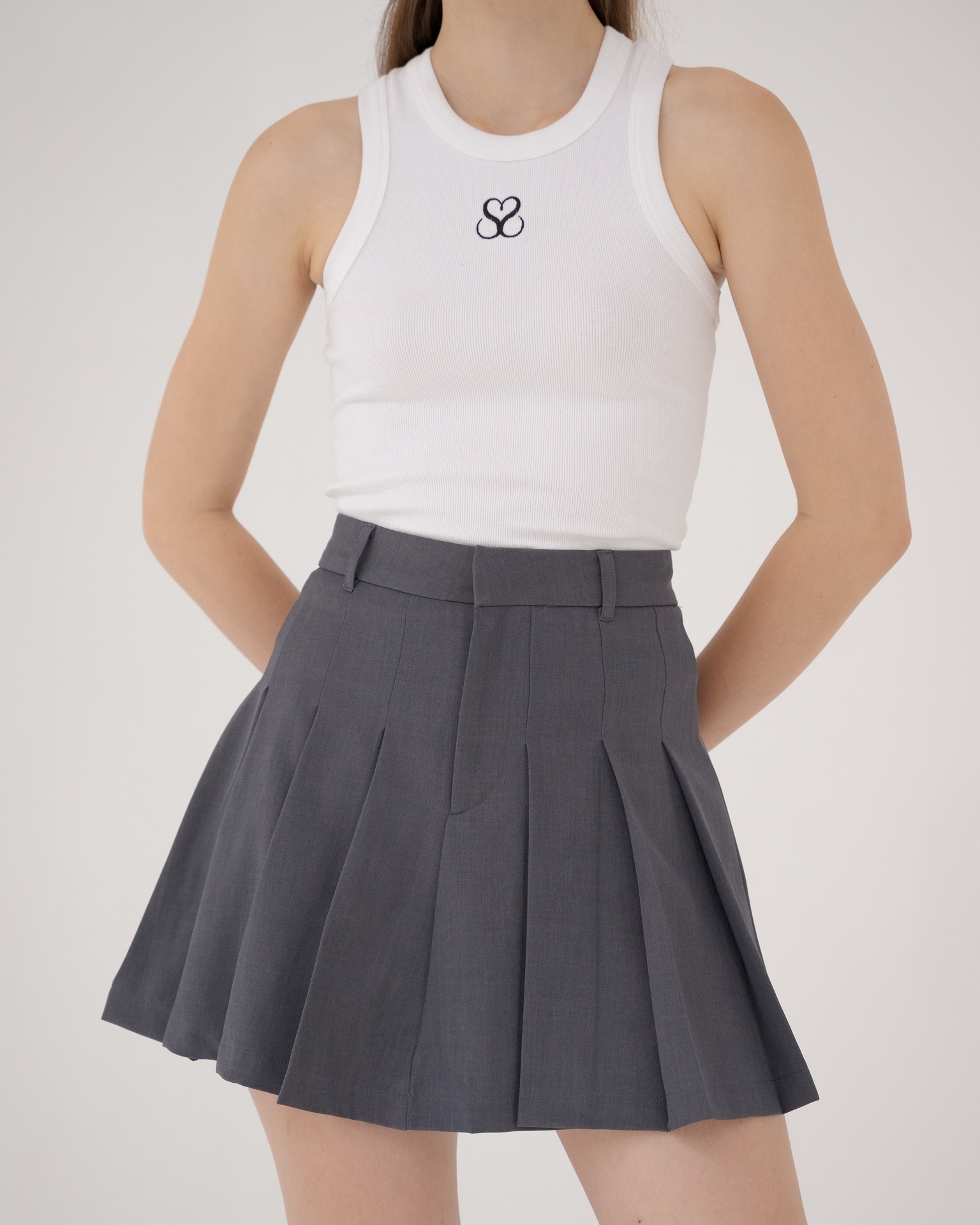 [INS98-0008-DARKGREY] Lisa Skort