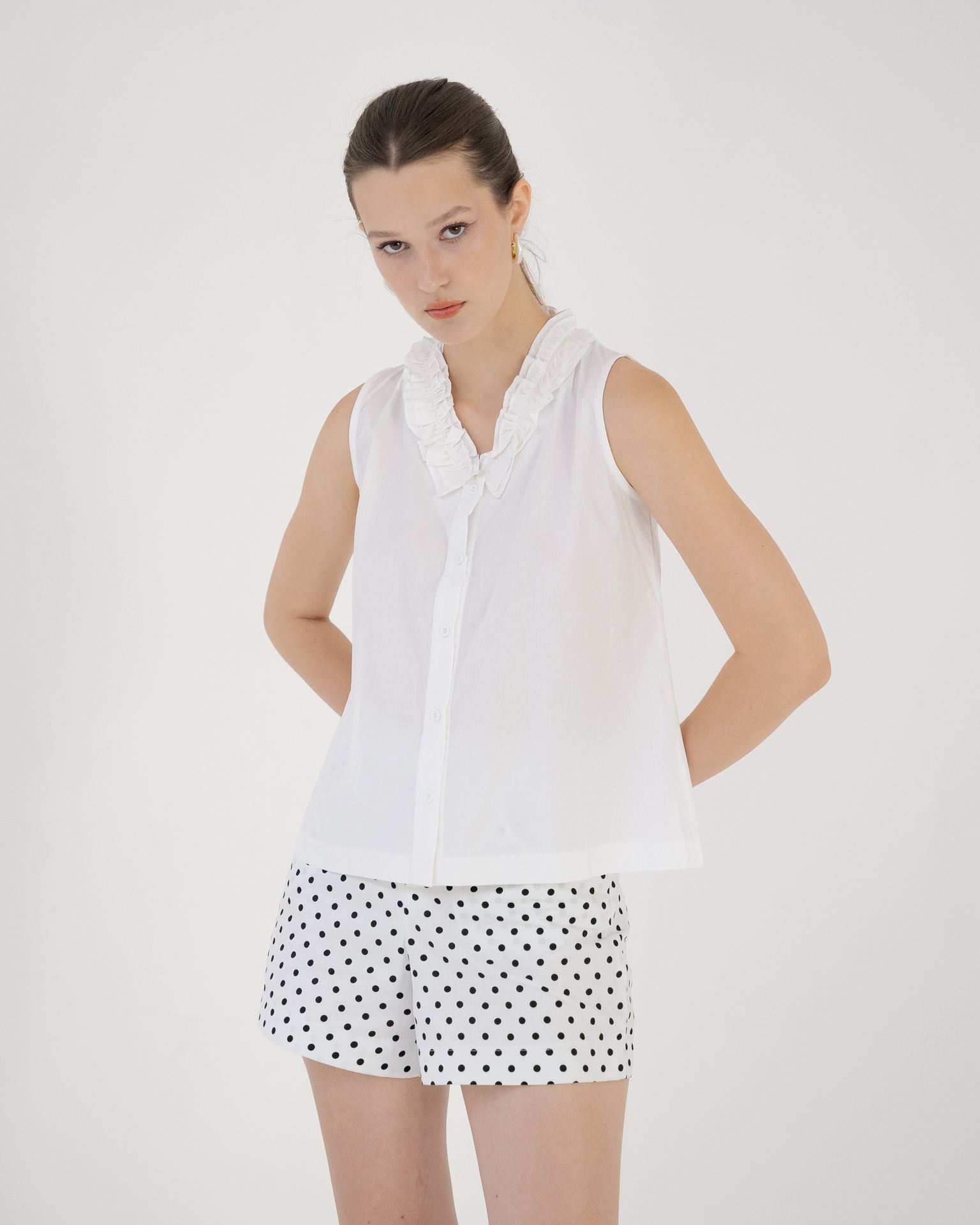 [INS98-0013-ESPRESSO] Aria Ruffle Top