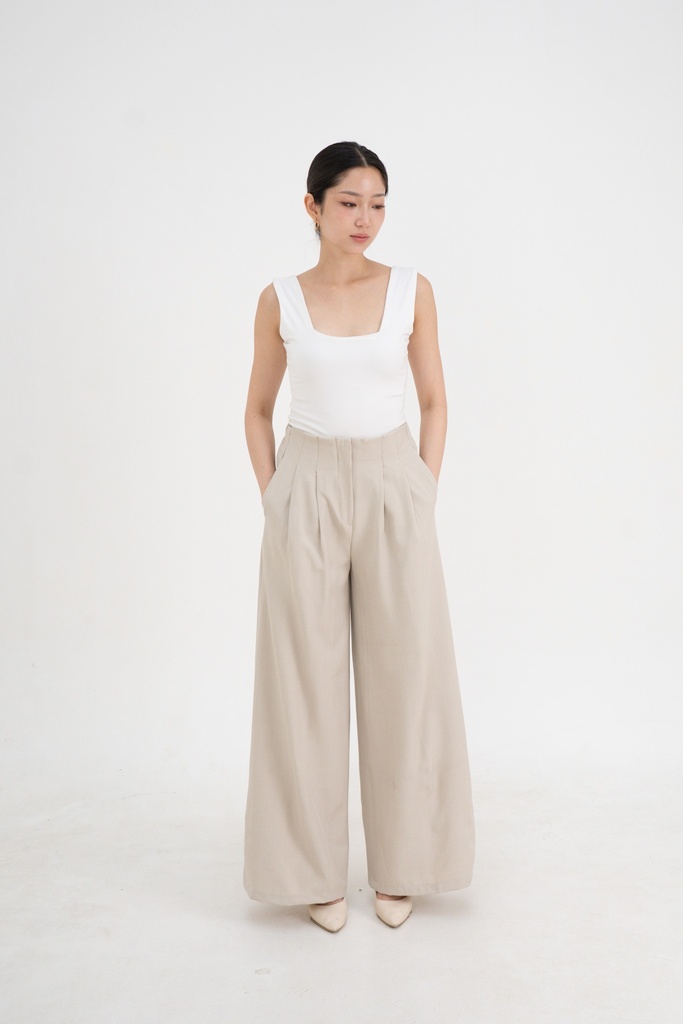 [INS98-0021-BEIGE] Yura Flare Pants